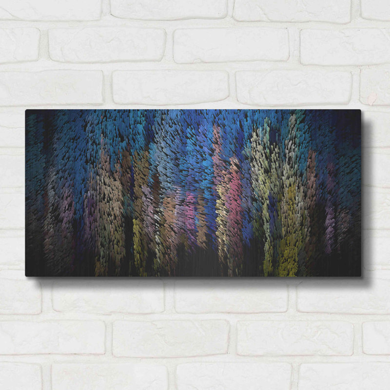 Luxe City Art «City Brush 2» par David Manlove, Me - reproduction d'art non encadrée sur métal, L 24 po x H 12 po