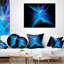 Spectre de lumière bleu clair - coussin imprimé abstrait