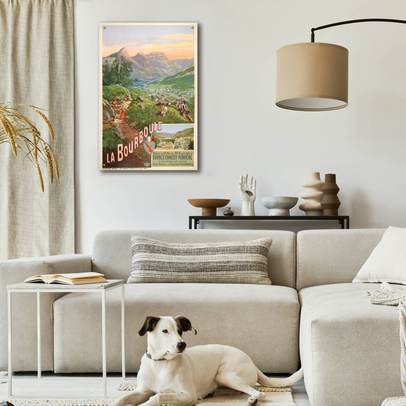 «La Bourboule» par Vintage Posters, art mural en verre acrylique, H 36 po x l 24 po x P 0,2 po