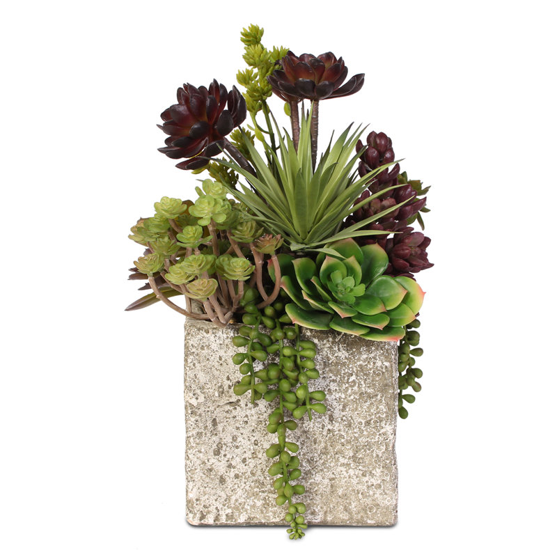 12 " H Faux Succulent