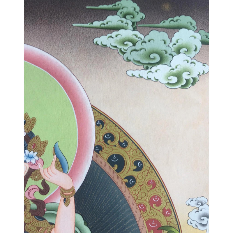 Vajrasattva Thangka (Thangka sans brocart)