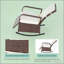 Fauteuil inclinable et berçant en rotin d'extérieur-507466904