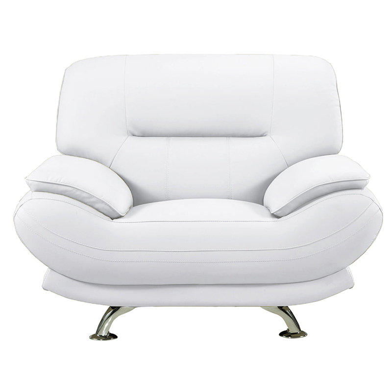 Chaise en similicuir blanc American Eagle Design AE709
