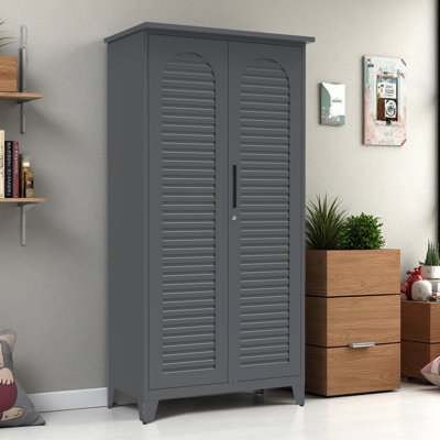 Armoire de rangement pour outils en ardoise de 73 pouces de hauteur - amplement d'espace de rangement pour les garages, les entrepôts, les jardins, les bureaux, les salons, les salles de bain et les buanderies.