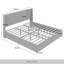 PLATE-FORME KING SINGE KING SÉLEVÉE EN VELOURS BEIGE-126672263-126672267