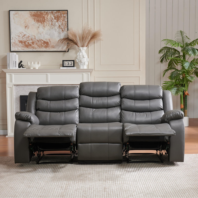 Canapé inclinable 3 places Lacreta Humes Air, Gris