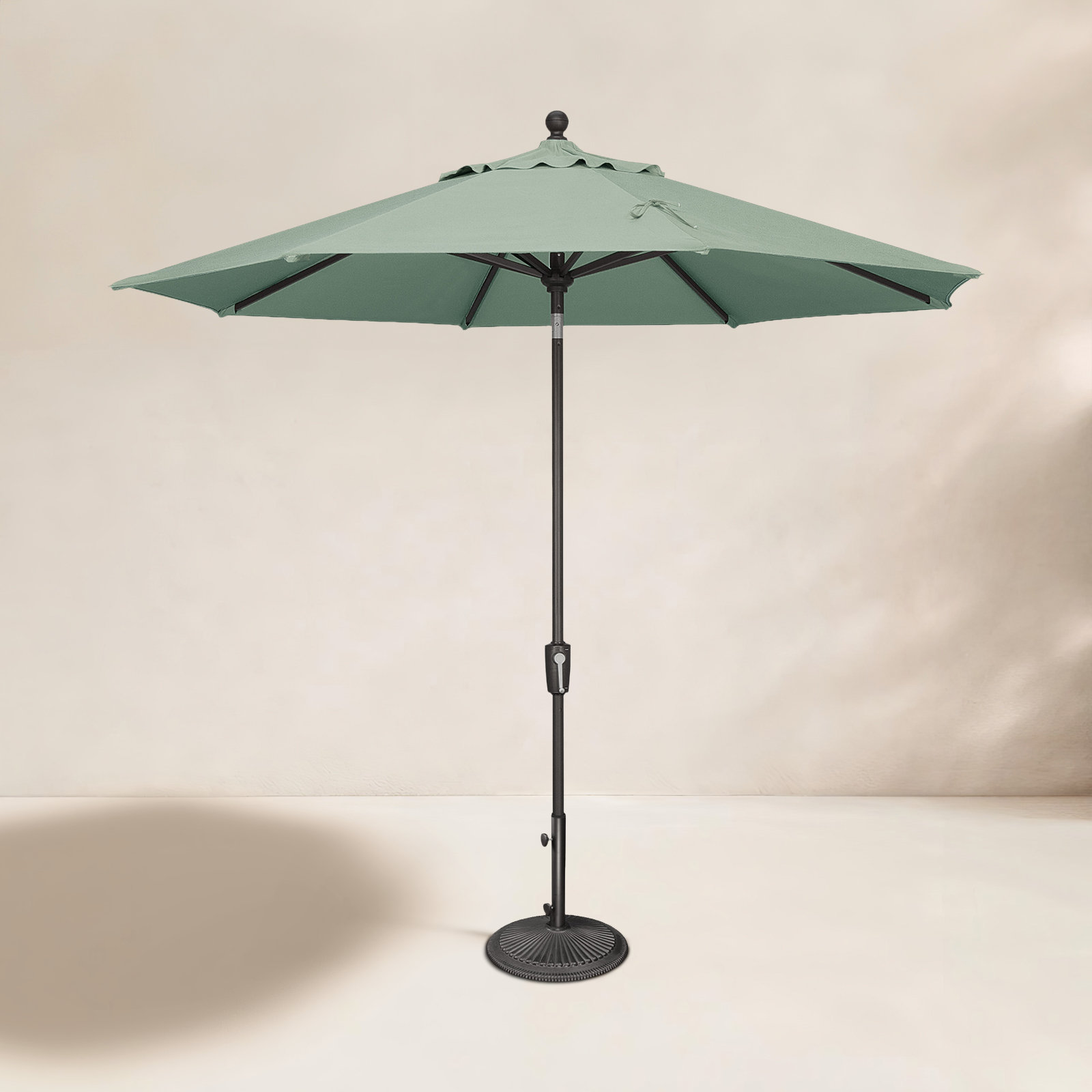 Launceston Market Umbrella, Black, 96" H x 90" W x 90" D, Spa Sunbrella Acrylic