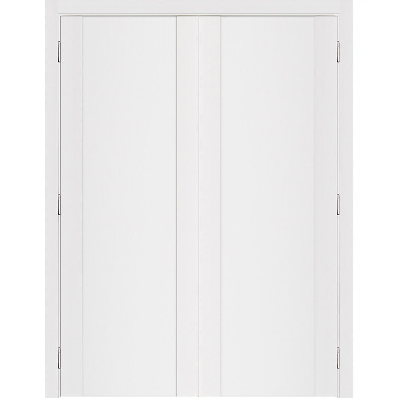 Double porte intérieure stratifiée blanc doux pré-suspendu Stile 001, Réversible, 72 po x 96 po