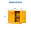 Armoire de rangement compacte H 35 po x l 35 po x P 22 po