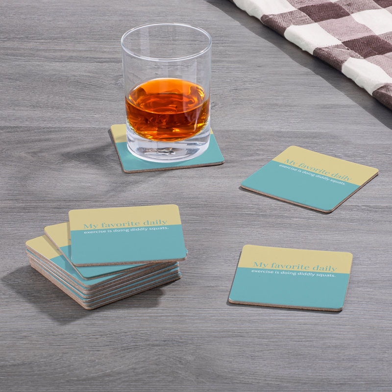 Cork Square 12 Piece Coaster Set