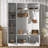 Modern Hall Tree with Shoe Storage, 4-in-1 Entryway Bench, 6 Cabinets, 4 Coat Hooks, and Adjustable Shelf for Hallways and Living Rooms