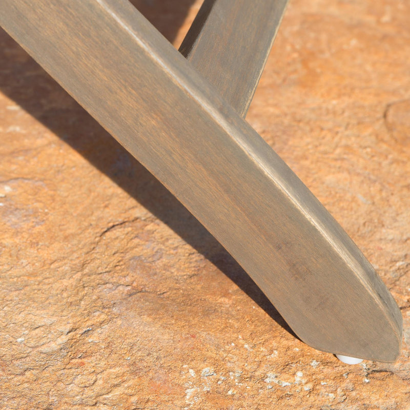 Table pliante d'extérieur en bois d'acacia de 43,5 po Positano