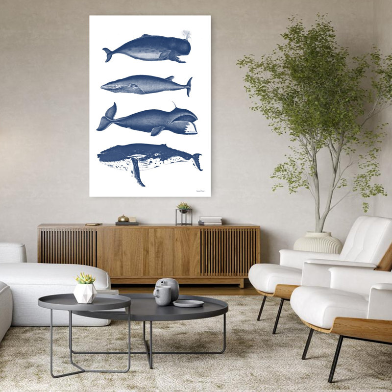 Baleine, art côtier, H 48 po x l 32 po