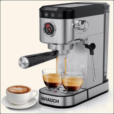 Machine à espresso 20 bars, machine à expresso professionnelle avec buse à vapeur, machine à café expresso compacte avec réservoir d'eau amovible de 34 oz pour cappuccino, latte, cadeau pour papa ou maman