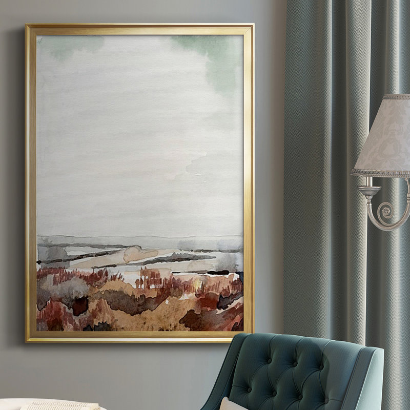 Coastal Inlet Study I, reproduction encadrée de qualité supérieure - prête à être accrochée, Encadrement doré