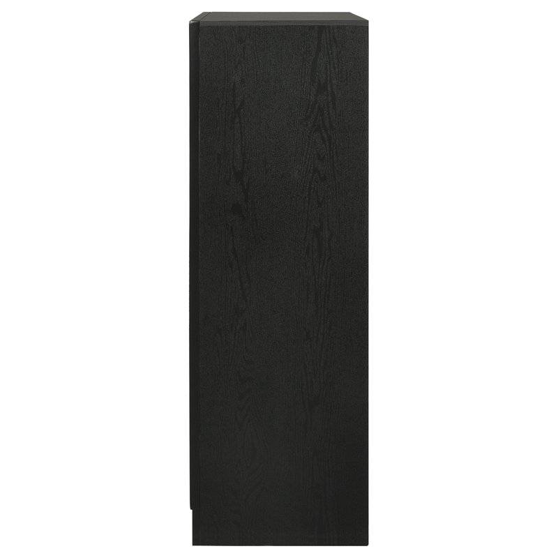 Commode de chambre à coucher à 6 tiroirs SantaAna - noir, Noir