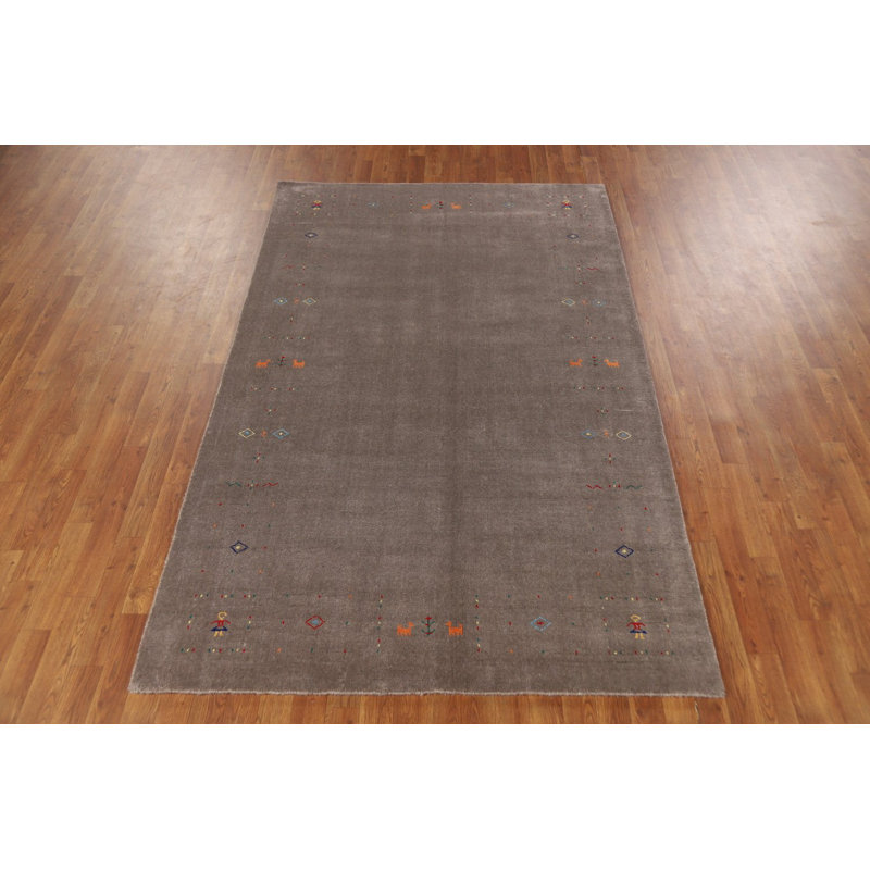 Tapis oriental en laine de style Gabbeh 5 x 8