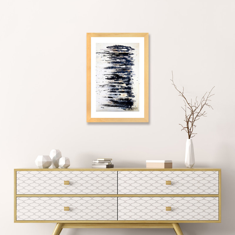 «Shading in Black # 2» par Shawn Jacobs - reproduction d'art, Papier encadré de bois naturel, H 24 po x l 16 po x P 1 po