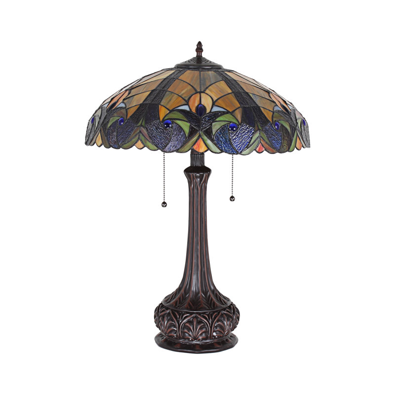Lampe de table standard en bronze foncé 25,2 po Kaukauna, Orange