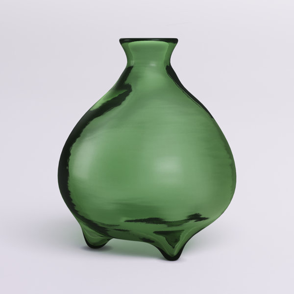 Vintage Vase Decorative Glass Vases, Embossed Colored Glass Bottles,Large  Wine Bottle Size,Set of 3