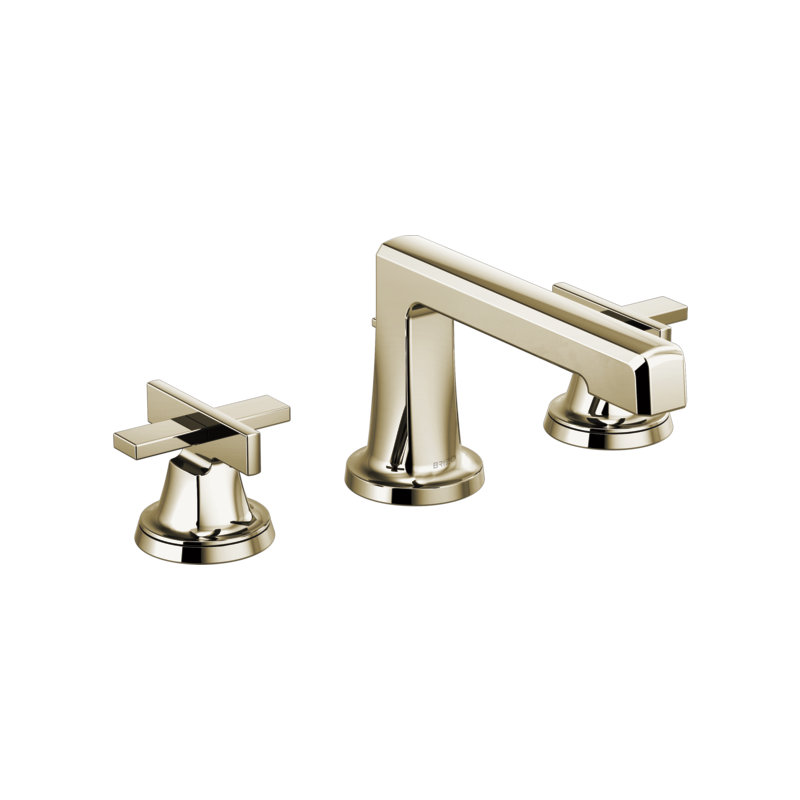 Levoir® Two-Handle Wall Mount Lavatory Faucet, Polished Nickel, Low Lever Handle, 1.5