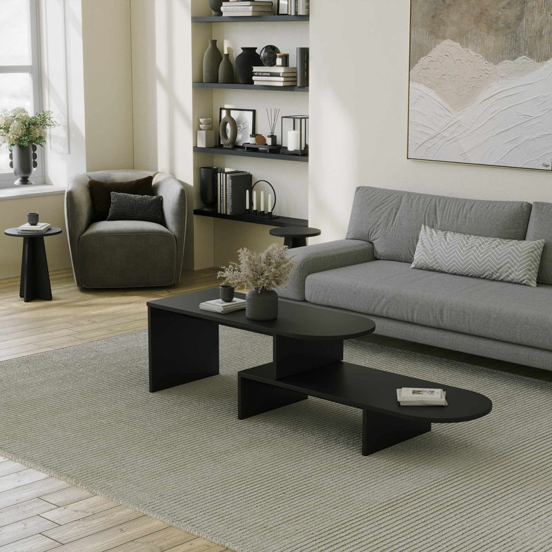 Ensemble de tables basses, Noir