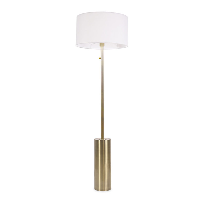 Alizander Adalize 150cm Traditional Floor Lamp, Antique Brass, White