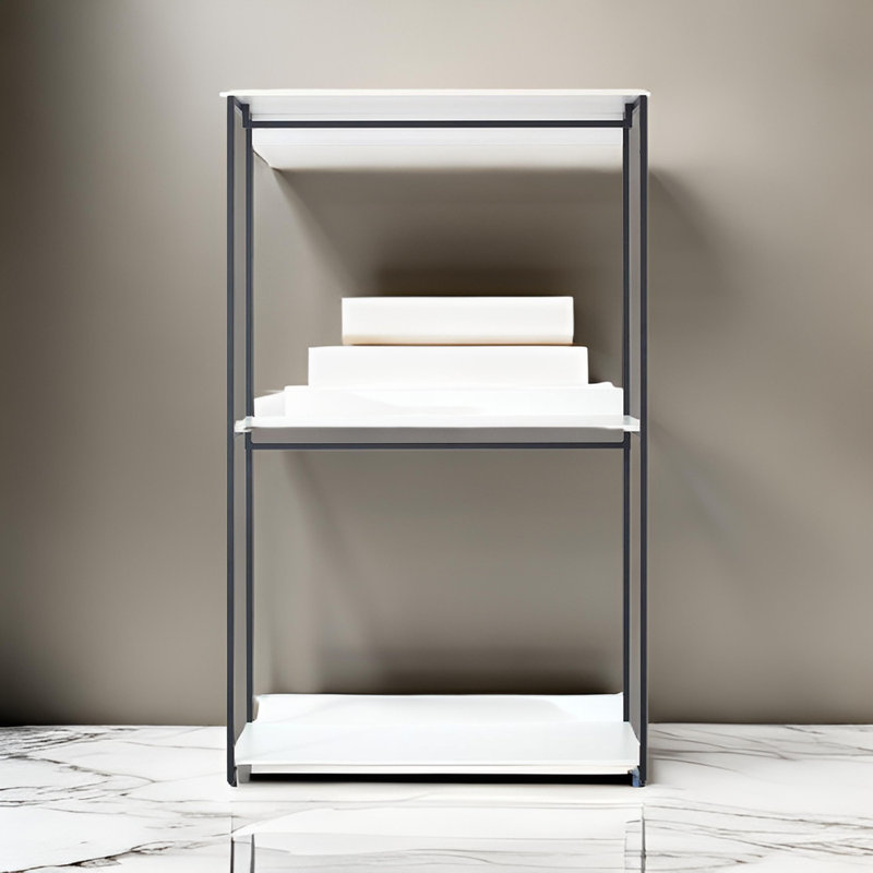 Cox 77.7" Black Metal and White Board Modular Closet System