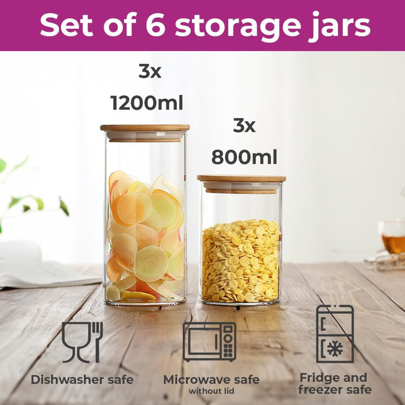 Glass Jar - Set of 6