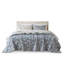 Ensemble de courtepointe 3 pièces en gaze de coton double / grand jacquard, bleu-134532261-134532263