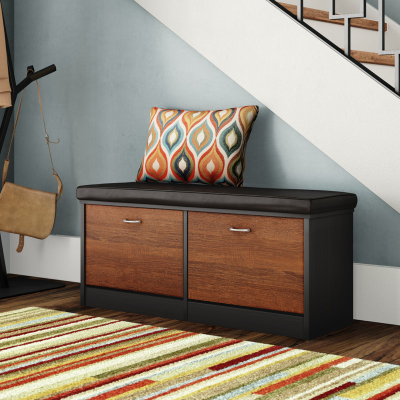 Faux Leather Upholstered Storage Bench
