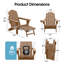 Chaises berçantes pliables en PEHD avec repose-pieds rétractable Adirondack-1829381898
