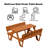 Aayza Rectangular Fir Outdoor Picnic Table
