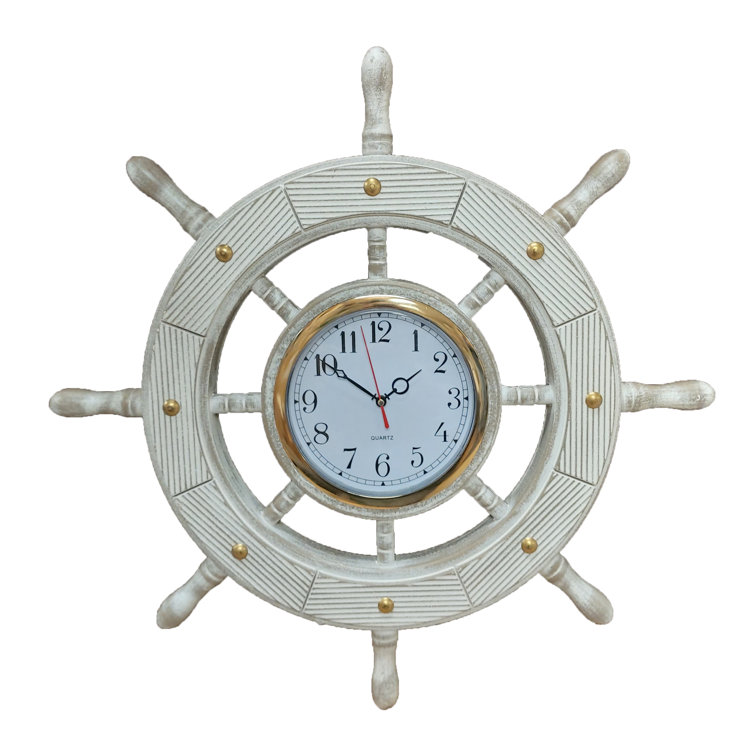 Grey Porthole Clock 24 Dia.