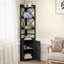 Corner Shelf 4 Tiers, Industrial Bookshelf With Cabinet,32d X 32w X 180h-458158724