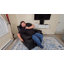  Fauteuil inclinable à massage et à chaleur de 37 po de largeur avec télécommande et poche latérale avec revêtement facile d'entretien-117434816