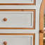 Buffet en bois massif brun et blanc