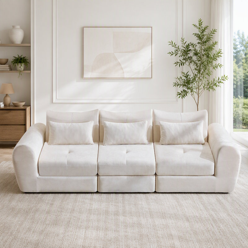 Canapé modulaire Cloud, Blanc