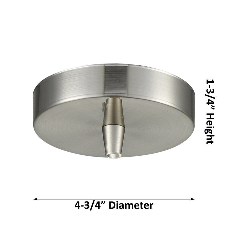 Edison - Alyxandrea - Mini-luminaire suspendu à cordon 1 lumière 12 po, Chrome poli, H 10,75 po x l 12 po x P 12 po