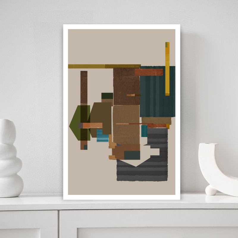 Art mural contemporain abstrait Earthound, H 18 po x l 12 po