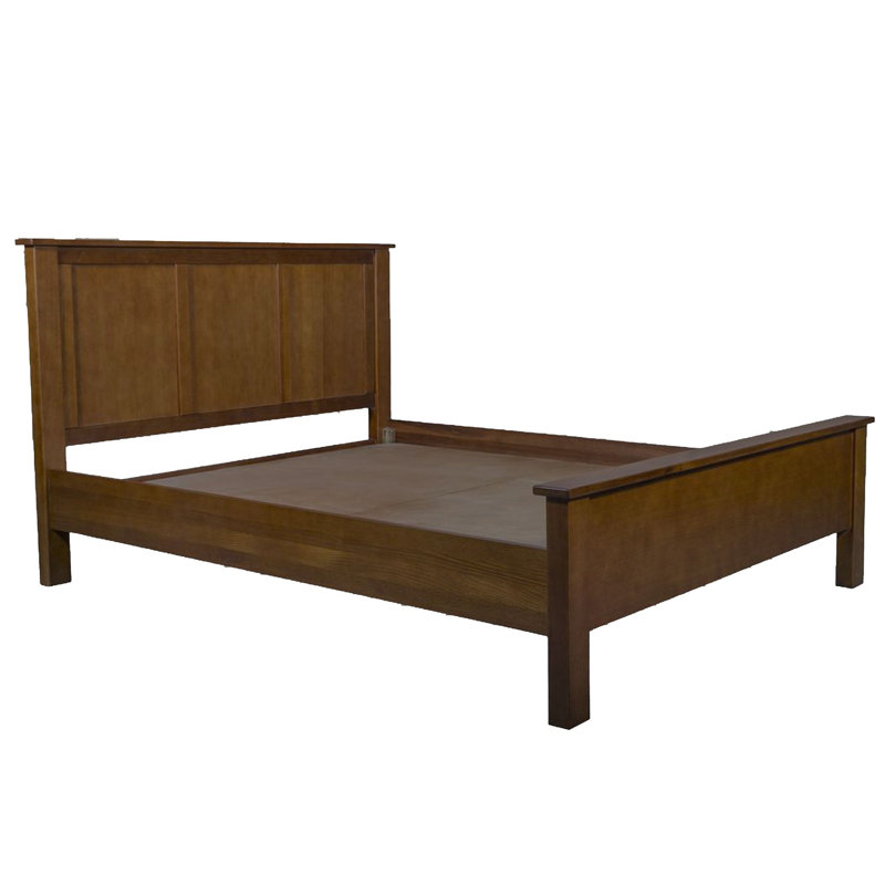 Radiah Solid Wood Platform Bed, King, Walnut