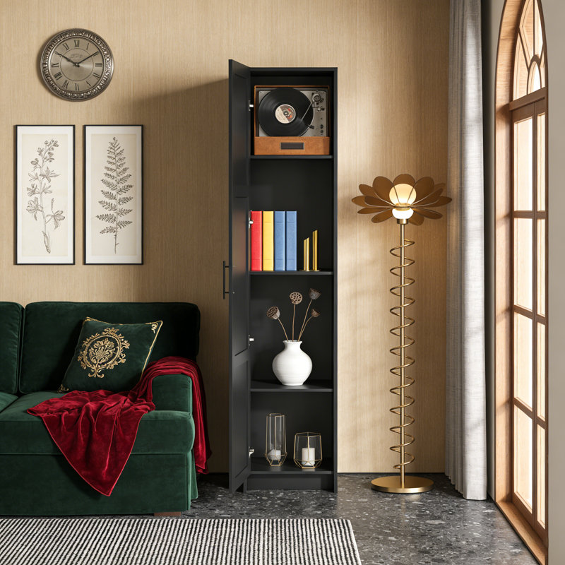 Grande armoire de rangement étroite avec 3 tablettes réglables pour le salon / la cuisine / la buanderie / la chambre à coucher
