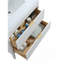 Ensemble de meuble-lavabo autoportant blanc 36 po avec 2 ensembles de poignées et plateau en marbre d'ingénierie entièrement assemblé