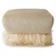 Ostrich Fluff Ottoman - Square (70cm x 70cm) - Porcelain / Cream