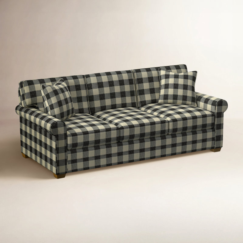 Bedford 86'' Upholstered Sofa, Frost White, White Cotton Solid; 0302-91