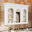 40" Bathroom Storage Cabinet With Mirror And Spacious Interior - Fits Modern Decor Wall Mounted Double Doors Doubles Reflection