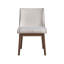Ensemble de deux chaises d'appoint en velours brun et blanc