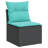 Patio Sofa Set Black, Blue-974882741