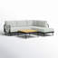 Canapé modulaire en aluminium avec table basse Evani-1695806770