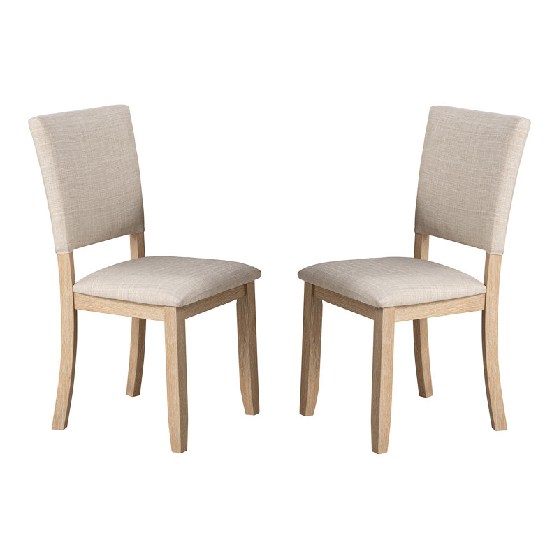 Chaise d'appoint rembourrée Dremon, Naturel